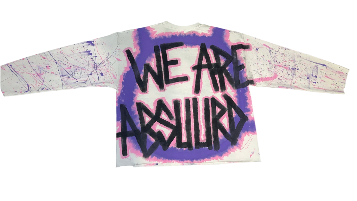 “we are absuurd “ cropped longsleeve